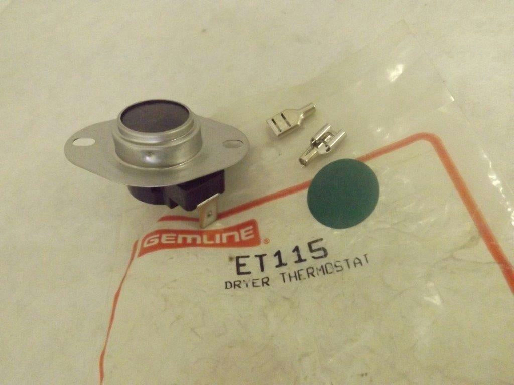 GEMLINE NON-OEM DRYER ET115 THERMOSTAT NEW GEMLINE NON-OEM DRYER ET115 THERMOSTAT NEW